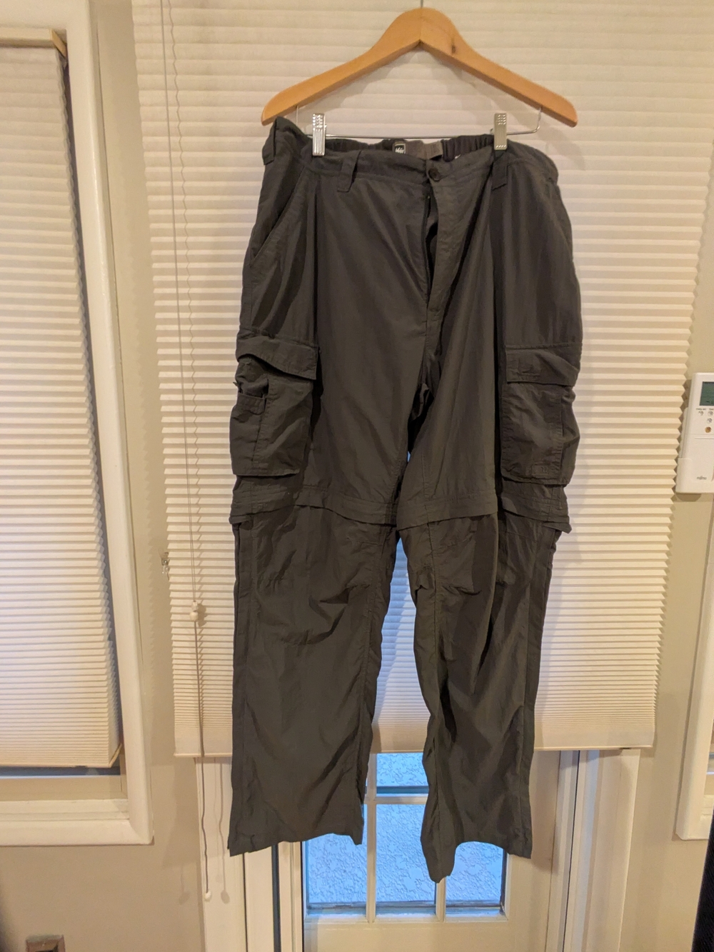 REI Men's Gray Convertible Hiking Pants